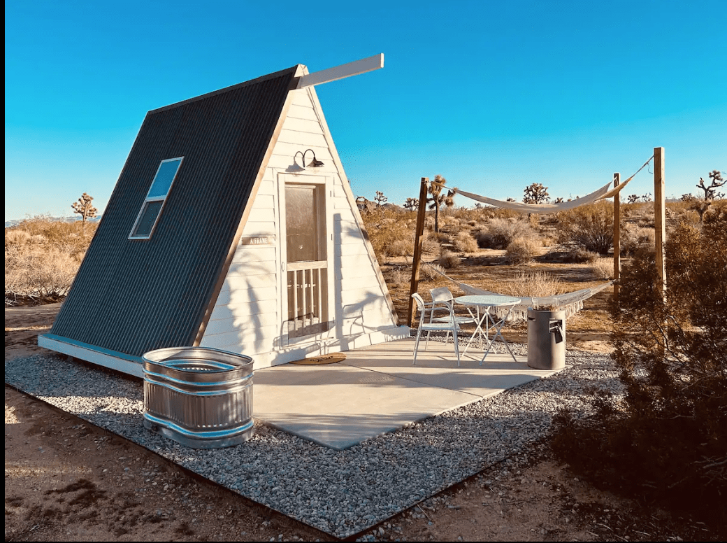 Tiny guest house complete! ✓ …. Off grid life is so crispy in Joshua Tree  🌵